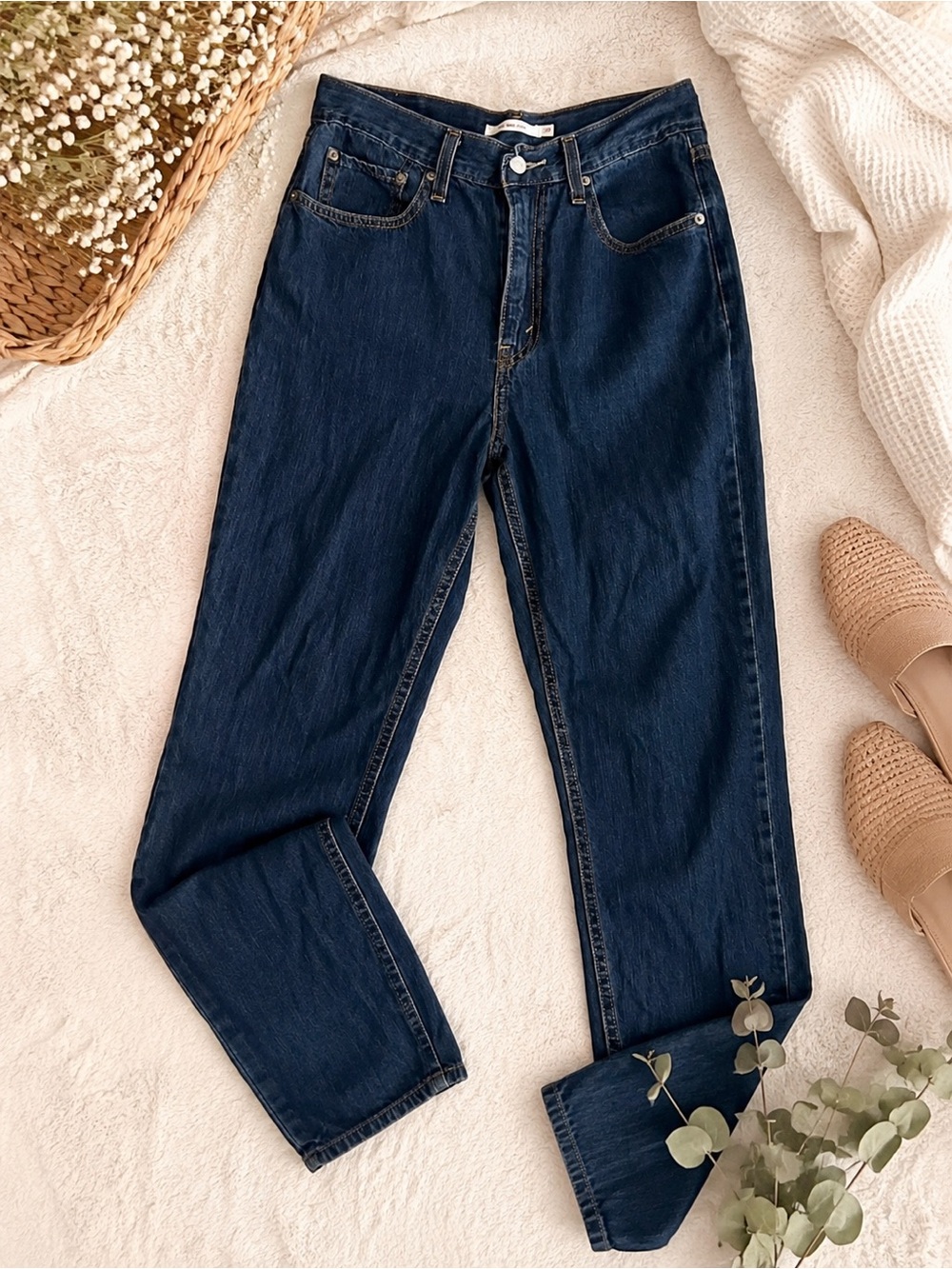 Levi’s 80s Mom Jeans Dark Wash High Rise 100% Cotton Size 29 Vintage-Inspired